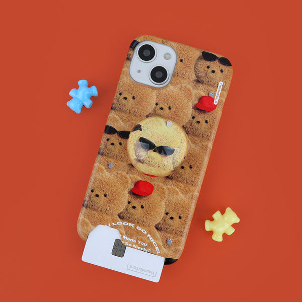 [THENINEMALL] Nice Gummy Pattern Hard Phone Case (2 types)