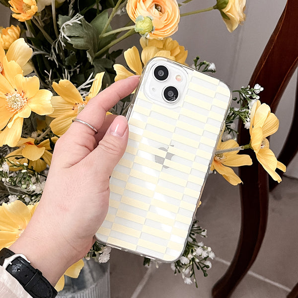 [Mademoment] Coloring Yellow Design Clear Phone Case (3 Types)