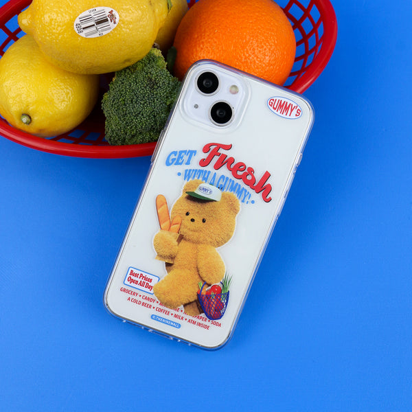 [THENINEMALL] Gummys Fresh Market Clear Phone Case (3 types)