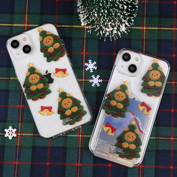 [THENINEMALL] Pattern Tree Gummy Clear Phone Case (4 types)