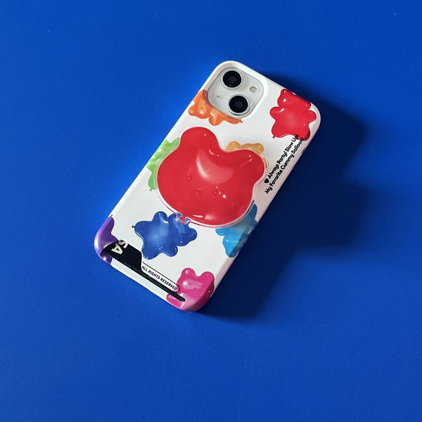 [THENINEMALL] Rainbow Gummy Balloon Hard Phone Case (2 types)