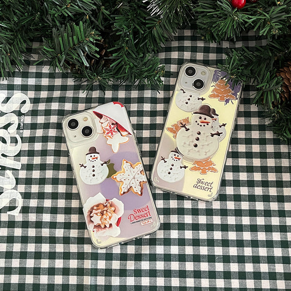 [Mademoment] Holiday Dessert Pattern Design Glossy Mirror Phone