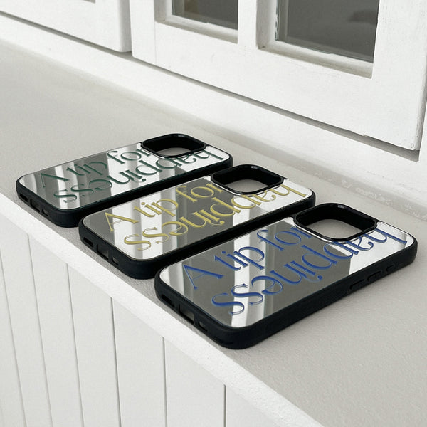 [Mademoment] Happiness Lettering Design Bumper Phone Case