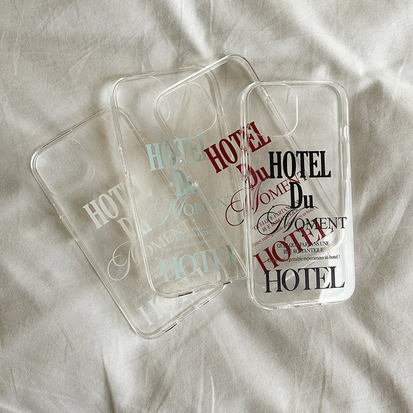 [Mademoment] Hotel Du Moment Design Clear Phone Case (3 Types)