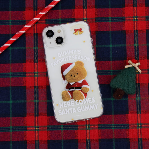 [THENINEMALL] Here Comes Santa Gummy Clear Phone Case (3 types)