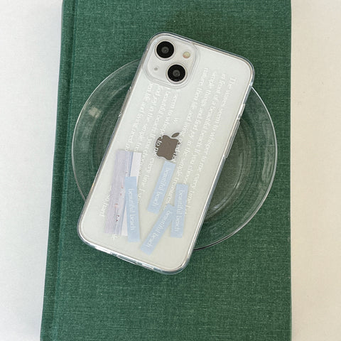 [Mademoment] Whisper Wave Design Clear Phone Case (3 Types)