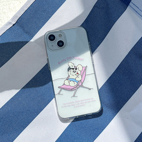 [Mademoment] Off Today Butty Design Clear Phone Case (3 Types)