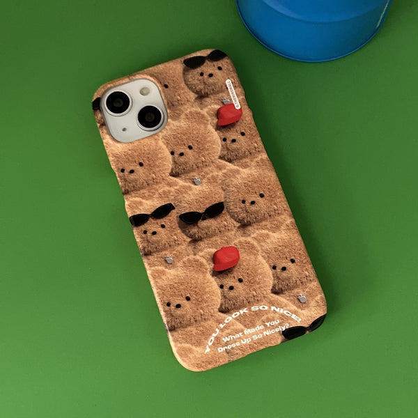 [THENINEMALL] Nice Gummy Pattern Hard Phone Case (2 types)