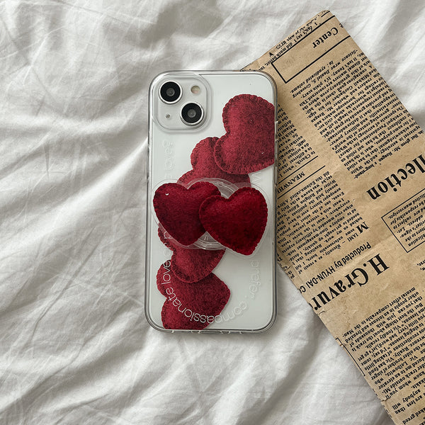 [Mademoment] Twofold Love Lettering Design Clear Phone Case (4 Types)