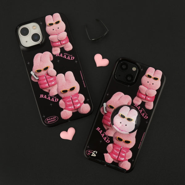 [THENINEMALL] Pattern Puffer Bad Windy Hard Phone Case (2 types)