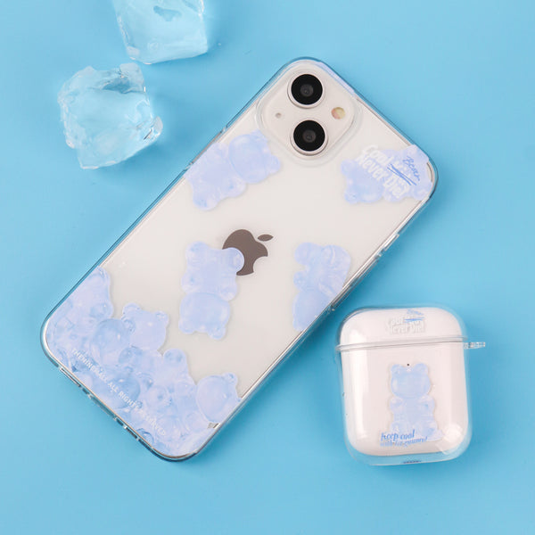 [THENINEMALL] Basic Ice Gummy AirPods Clear Case