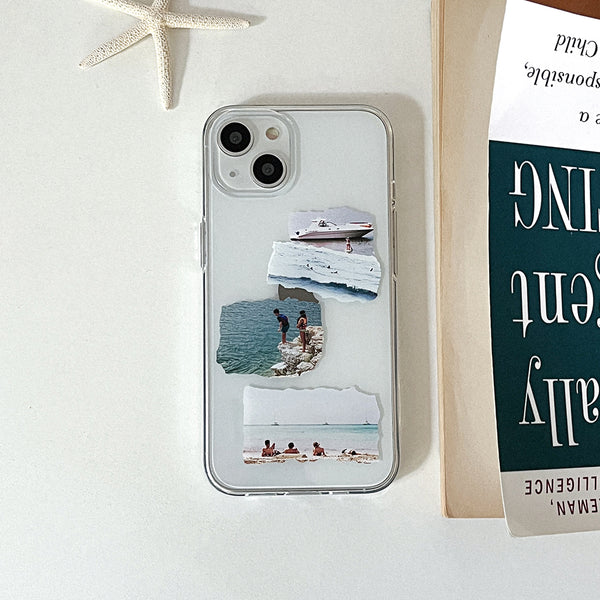 [Mademoment] Summer Vacation Design Clear Phone Case (3 Types)