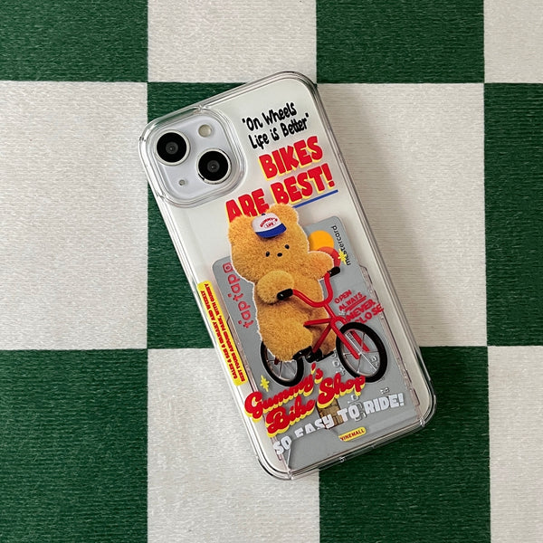 [THENINEMALL] Gummys Bike Shop Clear Phone Case (3 types)