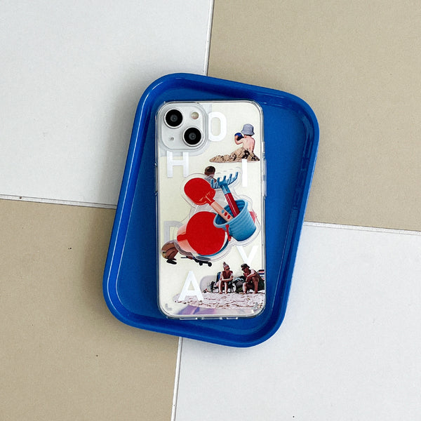 [Mademoment] Sand Play Design Glossy Mirror Phone Case