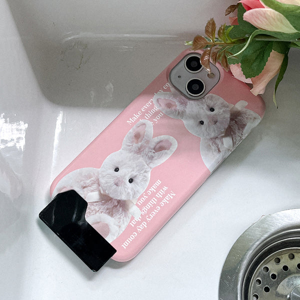 [Mademoment] Make Happy Bunny Design Phone Case