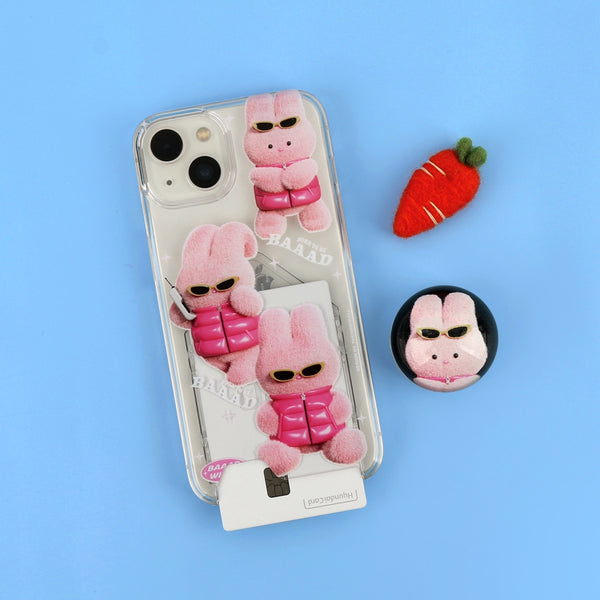 [THENINEMALL] Pattern Puffer Bad Windy Clear Phone Case (4 types)