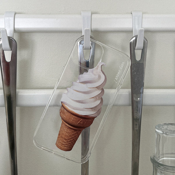 [Mademoment] Sweet Ice Cream Design Clear Phone Case (3 Types)