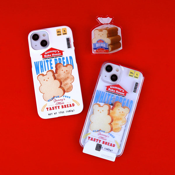 [THENINEMALL] Bread Gummy Clear Phone Case (3 types)