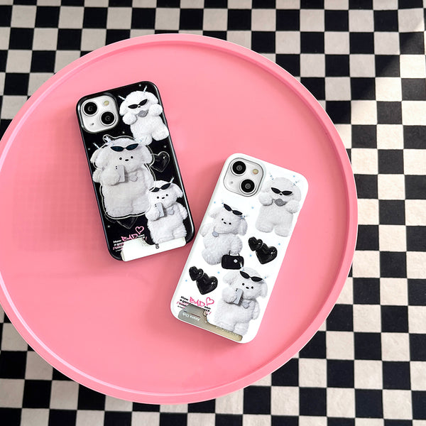 [THENINEMALL] Pattern Bad Puppy Outfits Hard Phone Case (2 types)