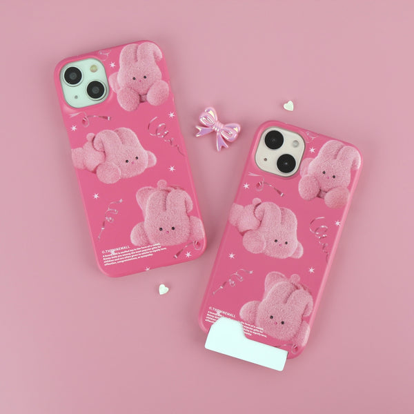 [THENINEMALL] Pink Ribbon Windy Hard Phone Case (2 types)