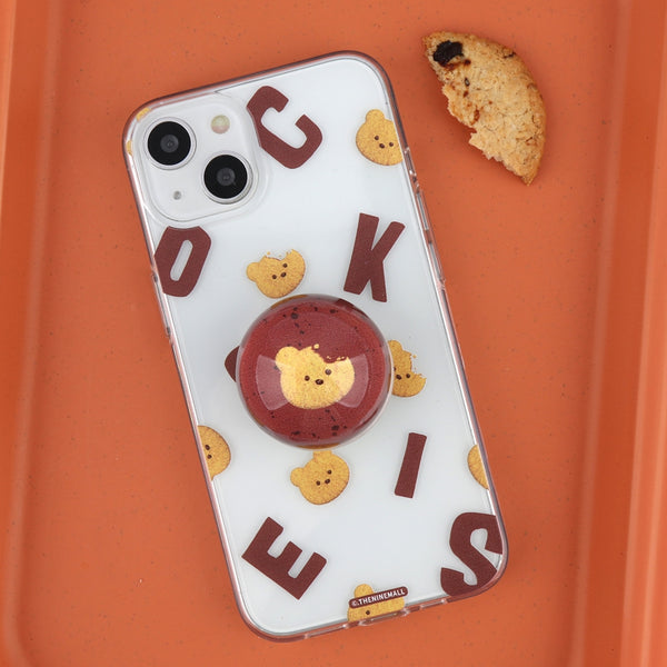 [THENINEMALL] Cookies Alphabet Pattern Clear Phone Case (3 types)