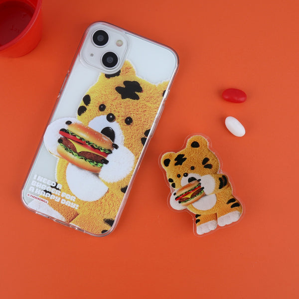 [THENINEMALL] Favorite Hamburger Clear Phone Case (3 types)