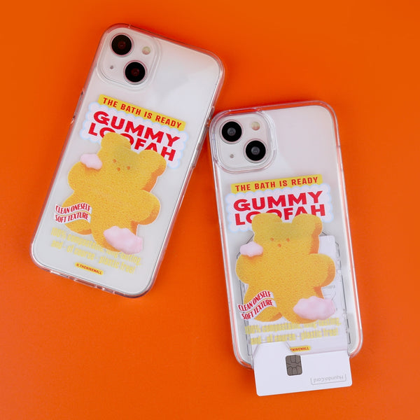 [THENINEMALL] Loofah Gummy Clear Phone Case (3 types)