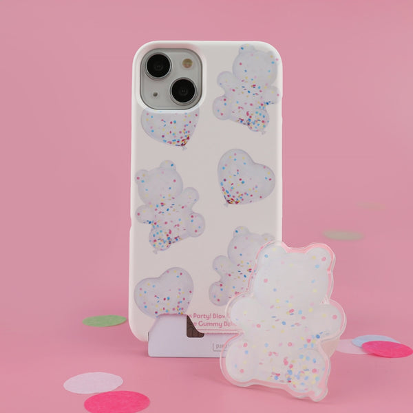 [THENINEMALL] White Gummy Balloon Hard Phone Case (2 types)