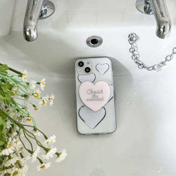 [Mademoment] Love Filled Day Design Clear Phone Case (3 Types)