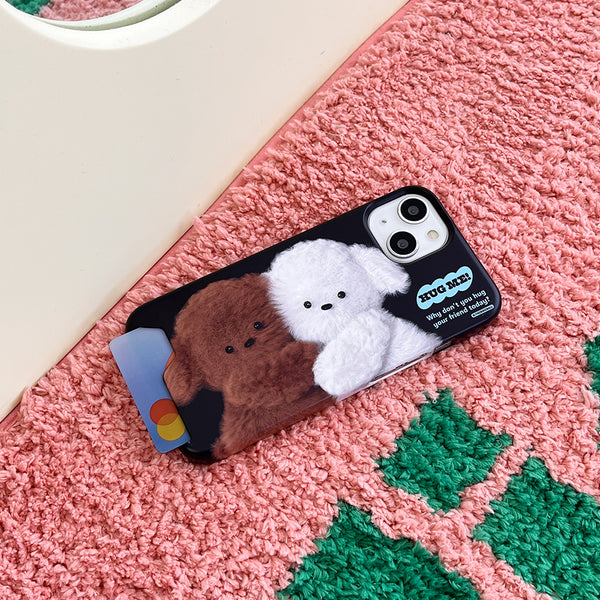 [THENINEMALL] Big Hug Puppy Hard Phone Case (2 types)