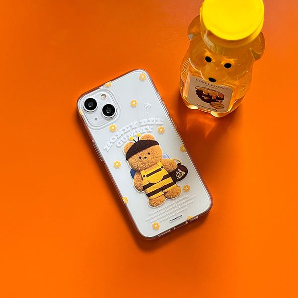 [THENINEMALL] Honey Bee Gummy Clear Phone Case (3 types)