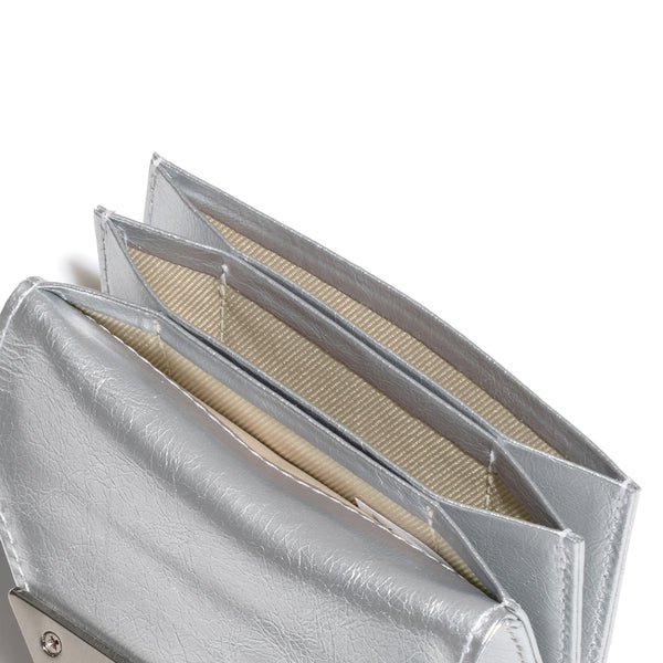 [Fennec] CRINKLE TRIANGLE ACCORDION POCKET - SILVER