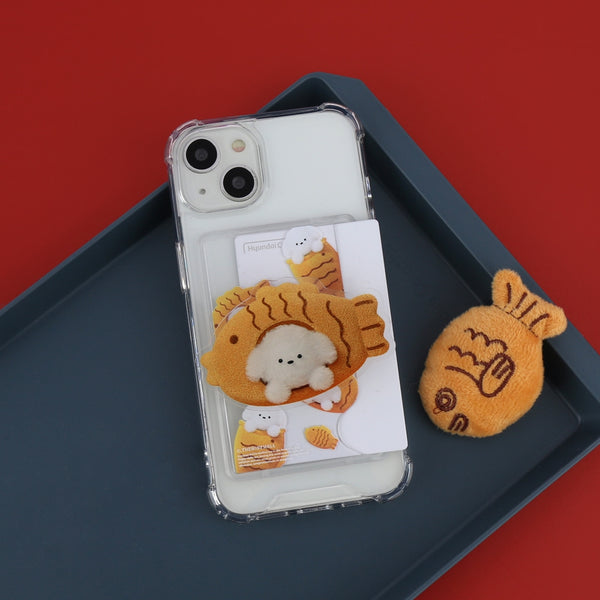 [THENINEMALL] Pattern Fish Bread Puppy Clear Phone Case (4 types)