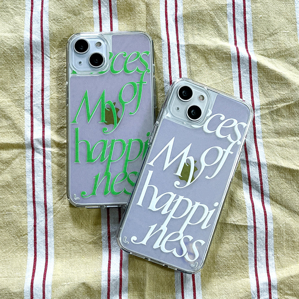 [Mademoment] Pieces Of Lettering Design Glossy Mirror Phone Case