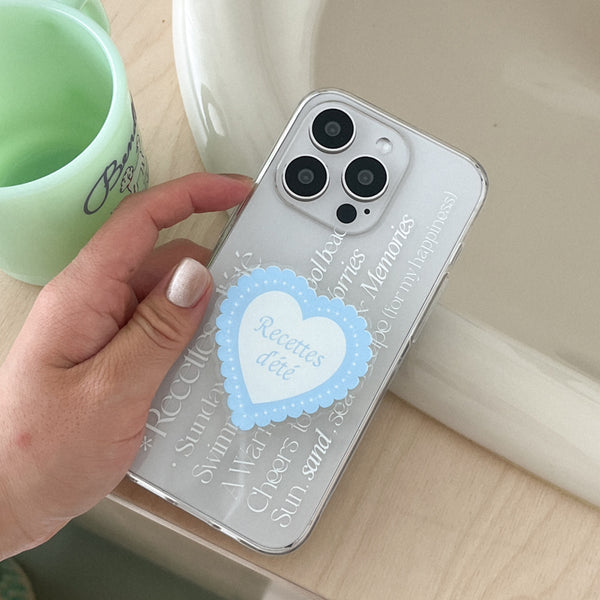 [Mademoment] Summer Recipe Design Clear Phone Case (3 Types)