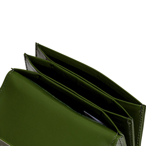 [Fennec] CRINKLE TRIANGLE ACCORDION POCKET - OLIVE