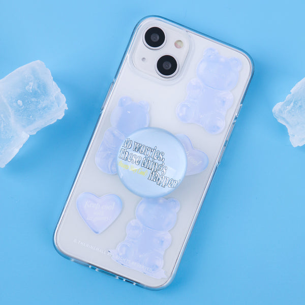 [THENINEMALL] Heart Ice Gummy Clear Phone Case (3 types)