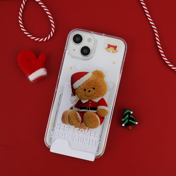 [THENINEMALL] Here Comes Santa Gummy Clear Phone Case (3 types)