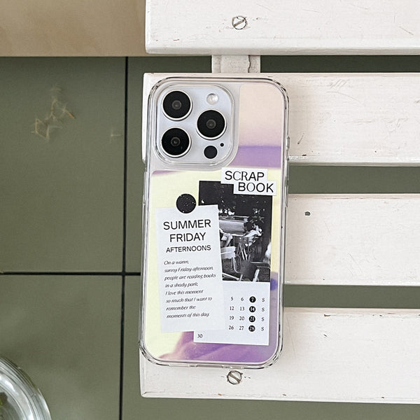 [Mademoment] Scrap Moment Sticker Design Glossy Mirror Phone