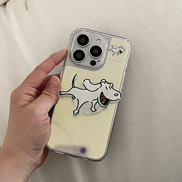 [Mademoment] Another Dog Side Design Glossy Mirror Phone Case