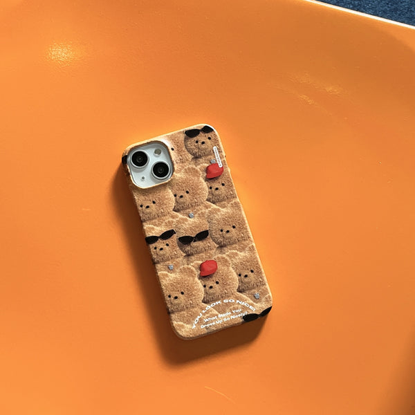 [THENINEMALL] Nice Gummy Pattern Hard Phone Case (2 types)