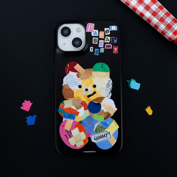 [THENINEMALL] Paper Gummy Hard Phone Case (2 types)