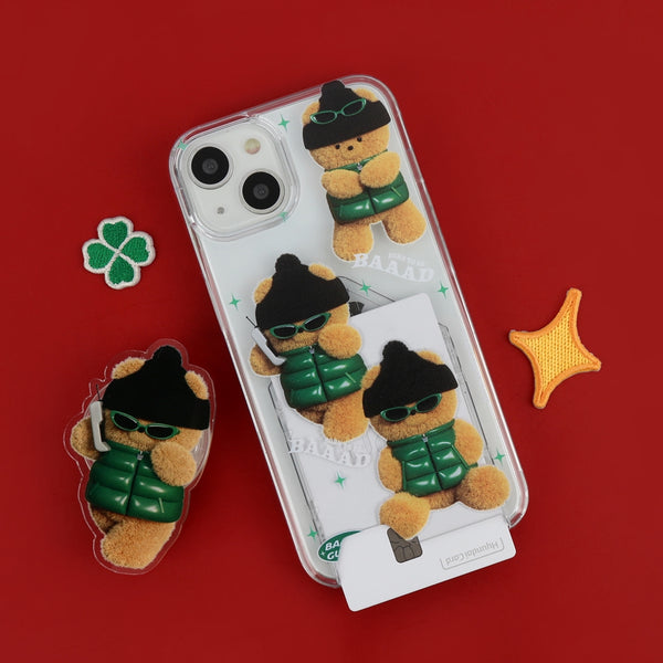 [THENINEMALL] Pattern Puffer Bad Gummy Clear Phone Case (4 types)