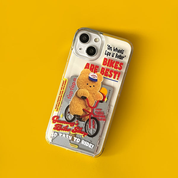 [THENINEMALL] Gummys Bike Shop Clear Phone Case (3 types)