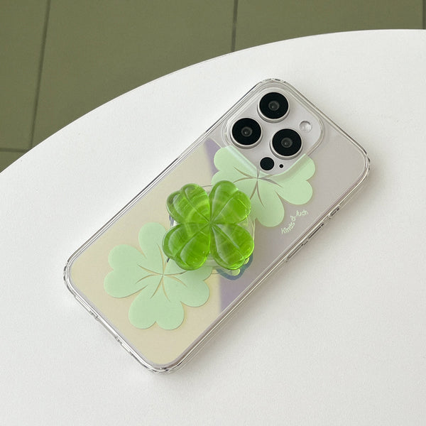 [Mademoment] Kind Of Luck Design Glossy Mirror Phone