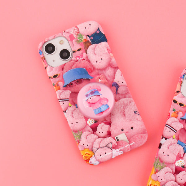 [THENINEMALL] Pink Windy Mood Hard Phone Case (2 types)