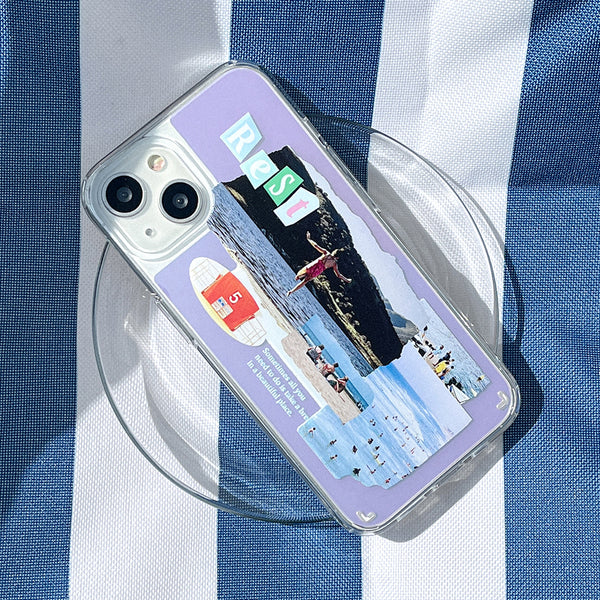 [Mademoment] Rest Today Design Glossy Mirror Phone Case