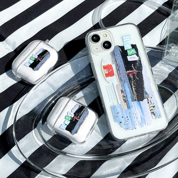 [Mademoment] Rest Today Design Clear Phone Case (3 Types)