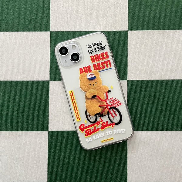 [THENINEMALL] Gummys Bike Shop Clear Phone Case (3 types)