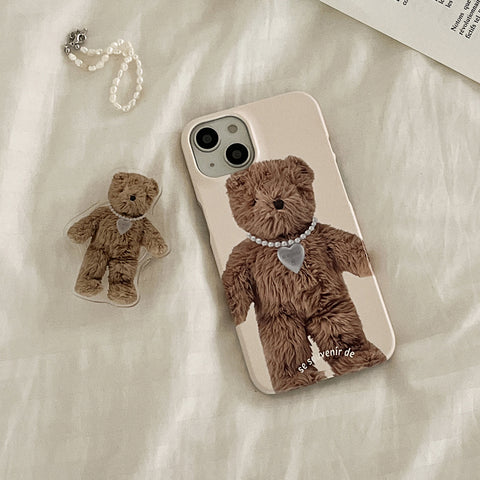 [Mademoment] Teddy Souvenir Pendant Design Phone Case